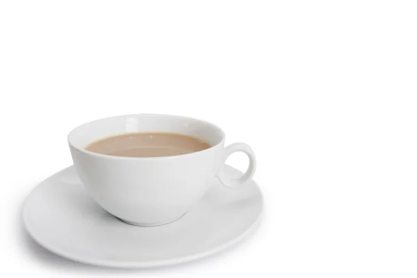 Nahaufnahme der Teetasse auf weißem Hintergrund — Stockfoto