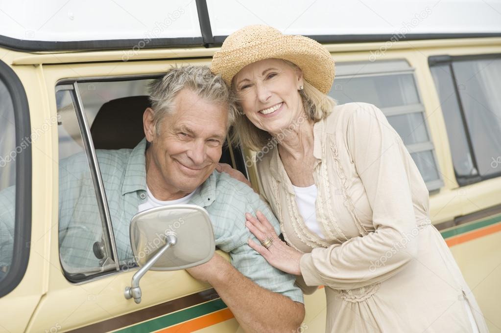 Senior Couple With Campervan