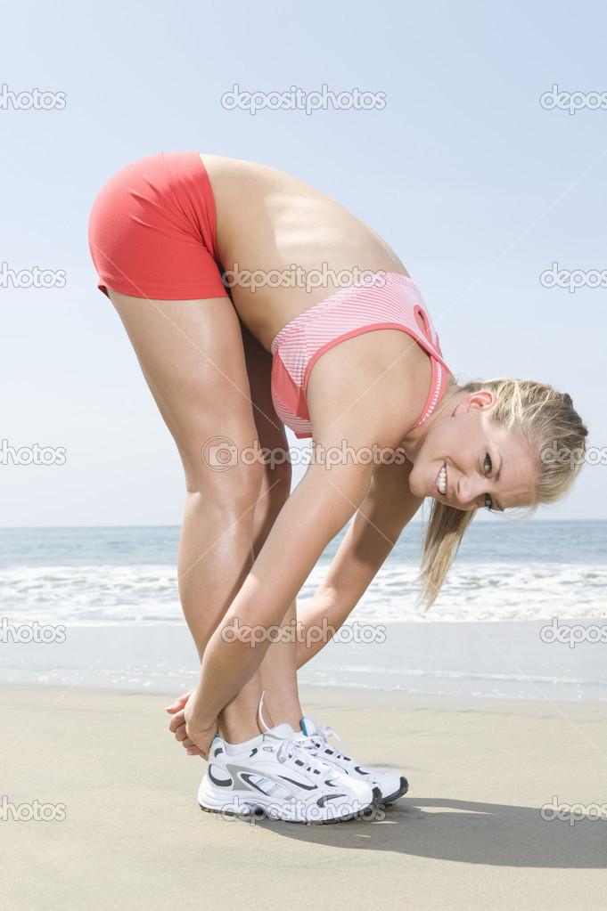 Woman Doing Bending Exercise