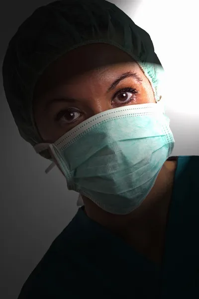 Theatre Nurse Wearing Mask — Stock Photo, Image