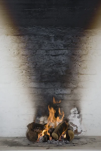 Verbranden van hout — Stockfoto