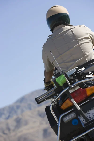 Traffic Cop Riding Bike — Stock Photo, Image