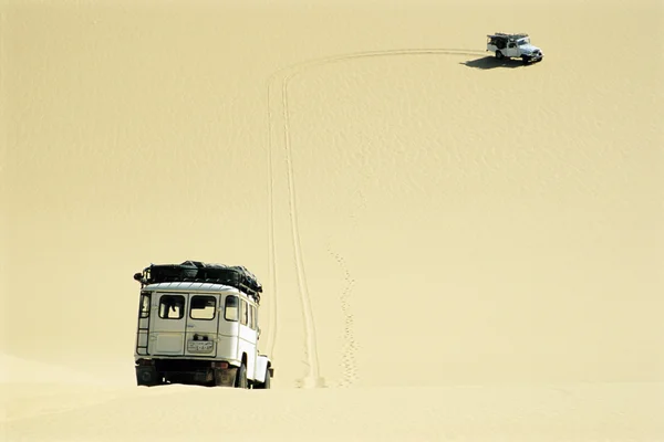 Vehículos Safari en el desierto — Foto de Stock