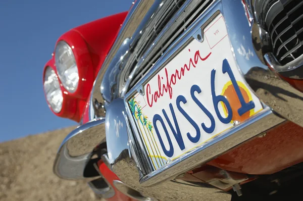 Close-up van nummerplaat op auto — Stockfoto