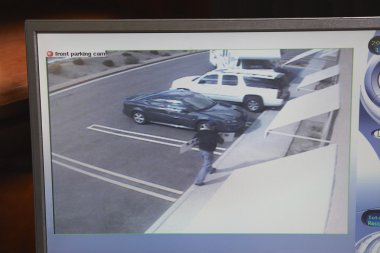 Resim güvenlik kamerası ile video monitörü