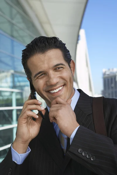 Happy Businessman On Call — Stock Photo, Image