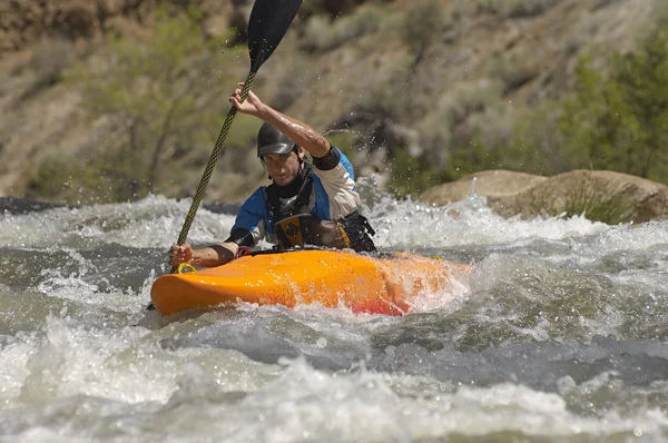 Young Man Kayaking — Stock Photo, Image