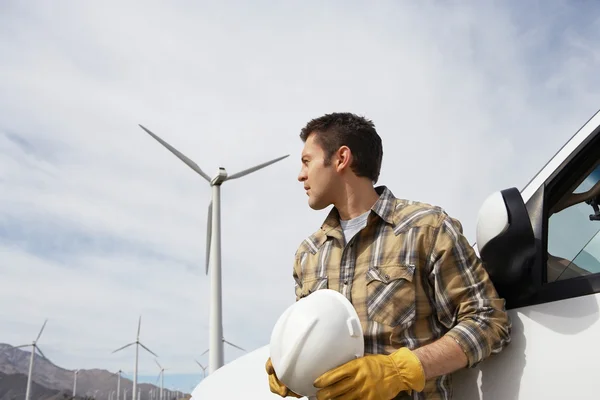 Engineer At Wind Farm — Stock Photo, Image