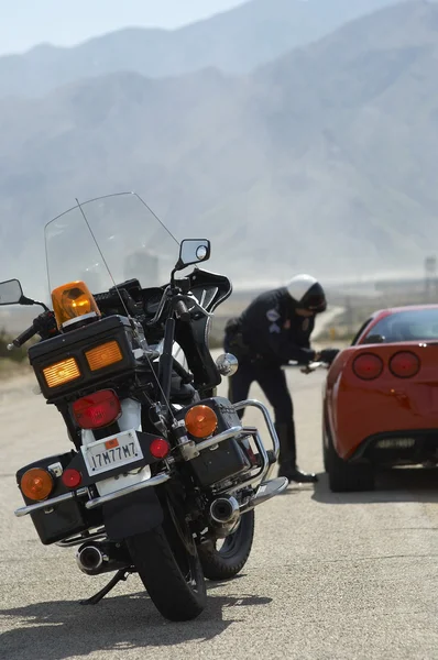 Motorfiets op weg — Stockfoto