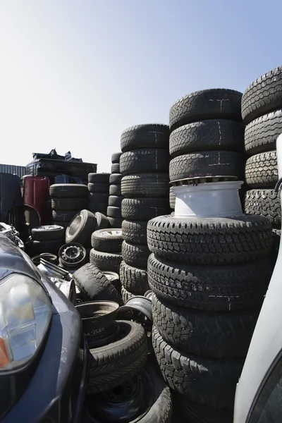 Tires In Junkyard — Stock Photo, Image