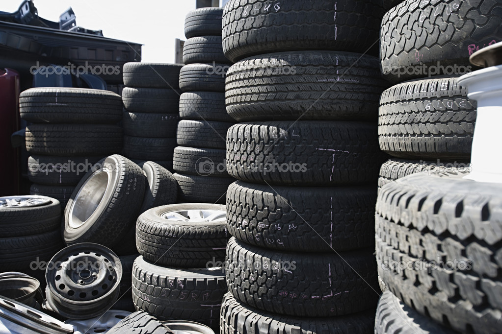 Tires Stacked Up In Junkyard Stock Photo by ©londondeposit 21959973