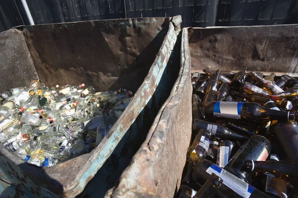 Thrown Bottles In Bin — Stock Photo, Image