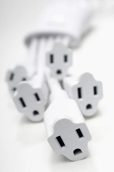 White Power Extension Cords — Stock Photo, Image