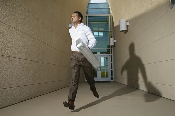 An Indian Businessman Running — Stock Photo, Image