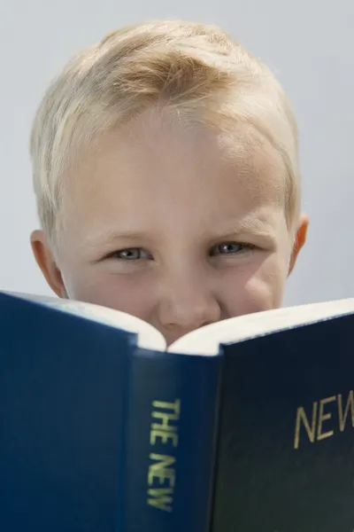 Az Újszövetség olvasó fiú — Stock Fotó
