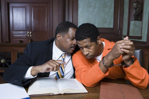 Criminal With Lawyer In Court — Stock Photo, Image