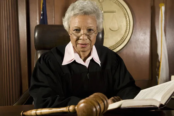 Judge Sitting With Book — Stock Photo, Image