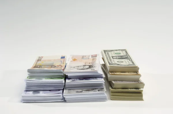 American, British and Euro paper currency — Stock Photo, Image