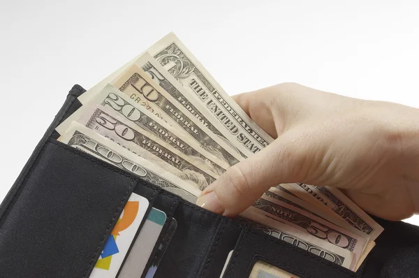 Wallet Full Of Money — Stock Photo, Image