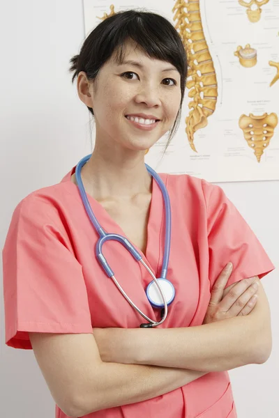 Doctor Wearing Stethoscope Around Neck — Stock Photo, Image