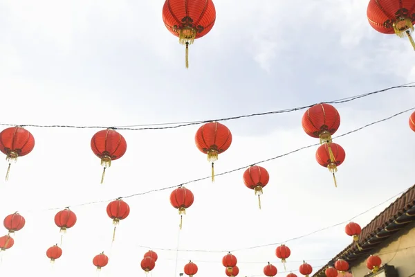 Lanternas chinesas vermelhas — Fotografia de Stock