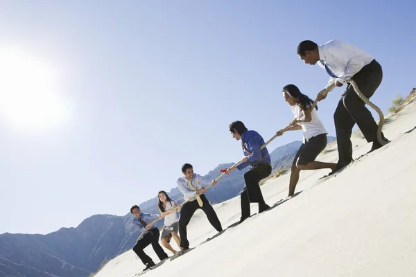 Business Playing Tug Of War — Stock Photo, Image