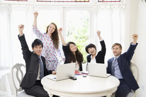 Excited businesspeople — Stock Photo, Image