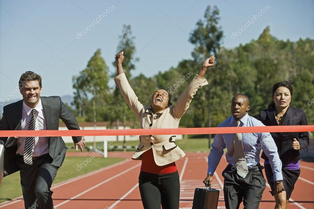 Business Competing On Racing Track Stock Photo by ©londondeposit 22150689