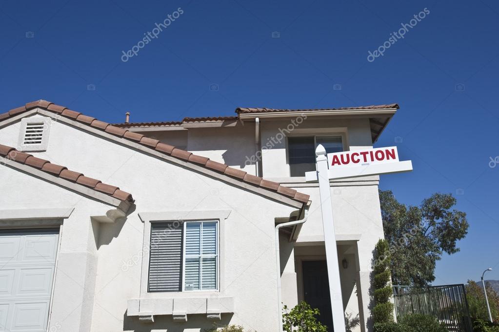 House With 'Auction Sign'