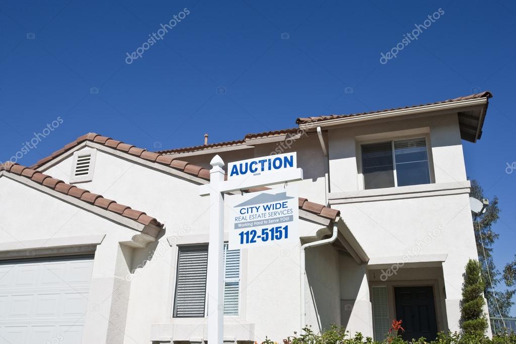 Auction Sign In Front Of House