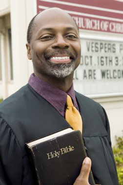 Smiling african Preacher clipart