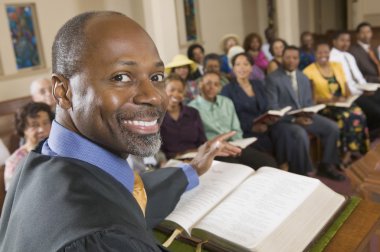 Preacher and Congregation clipart