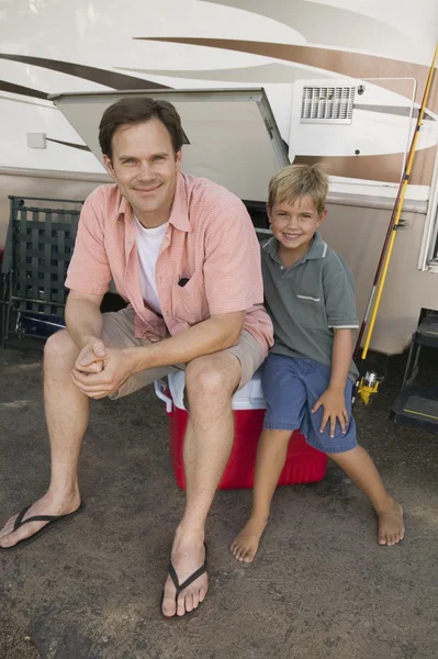 Father and Son by RV — Stock Photo, Image