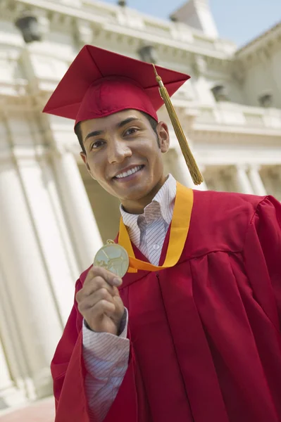 Graduate Holding Medal — Stock Photo, Image