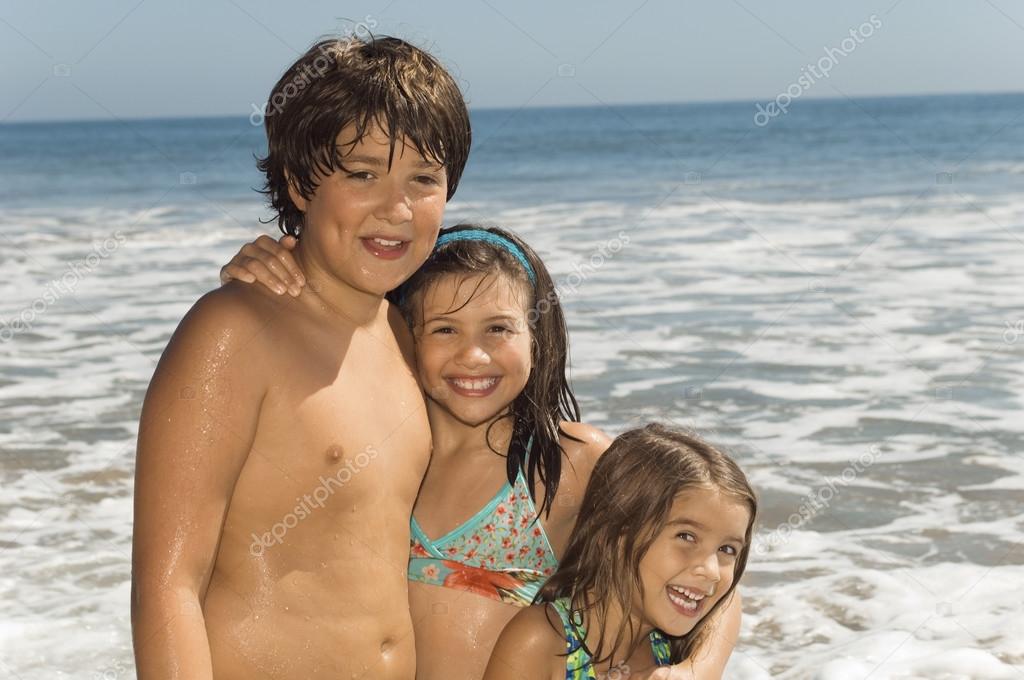 children in swimwear