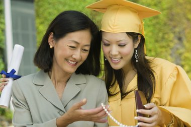 Graduate and mother clipart