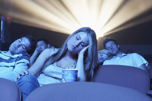 People sleeping in the theatre — Stock Photo, Image