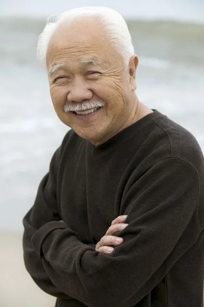 Mature man smiling — Stock Photo, Image