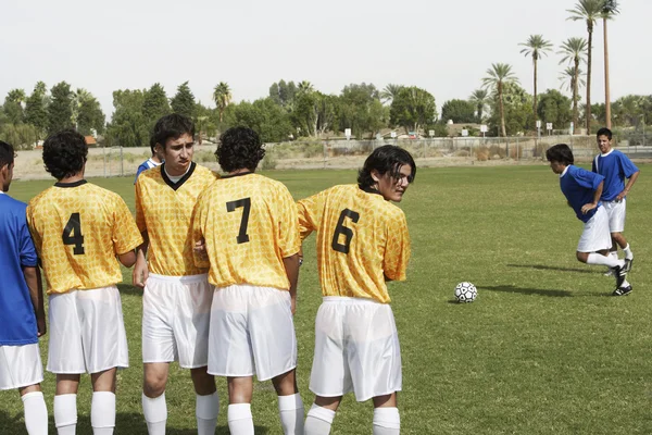 Players Preparing for a Penalty Kick — Stock Photo, Image