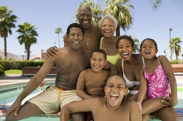 Children with parents and grandparents — Stock Photo, Image