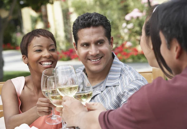 Amigos bebiendo vino — Foto de Stock