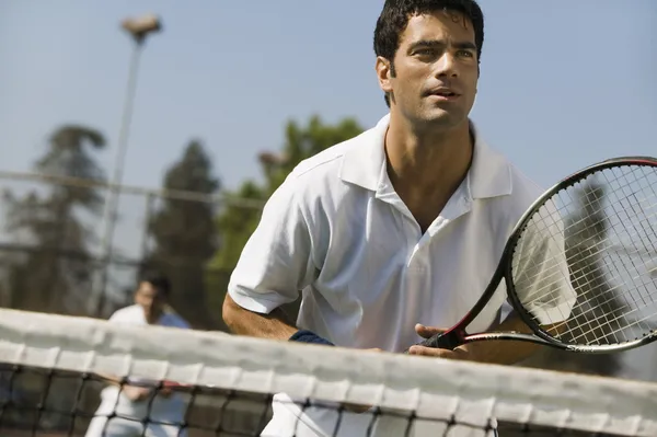 Tennisspieler im Doppel — Stockfoto