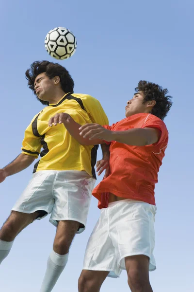 Soccer Players Colliding — Stock Photo, Image