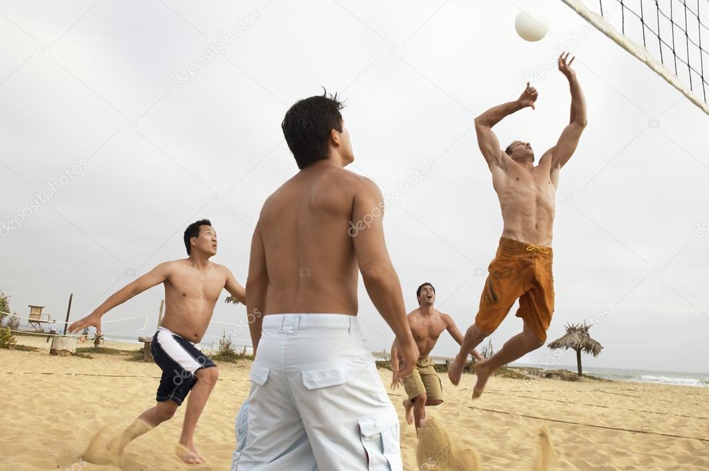 Men Playing Volleyball