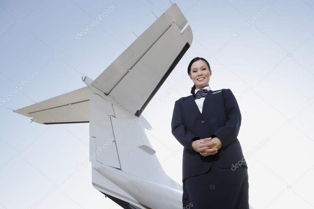 Stewardess in uniform