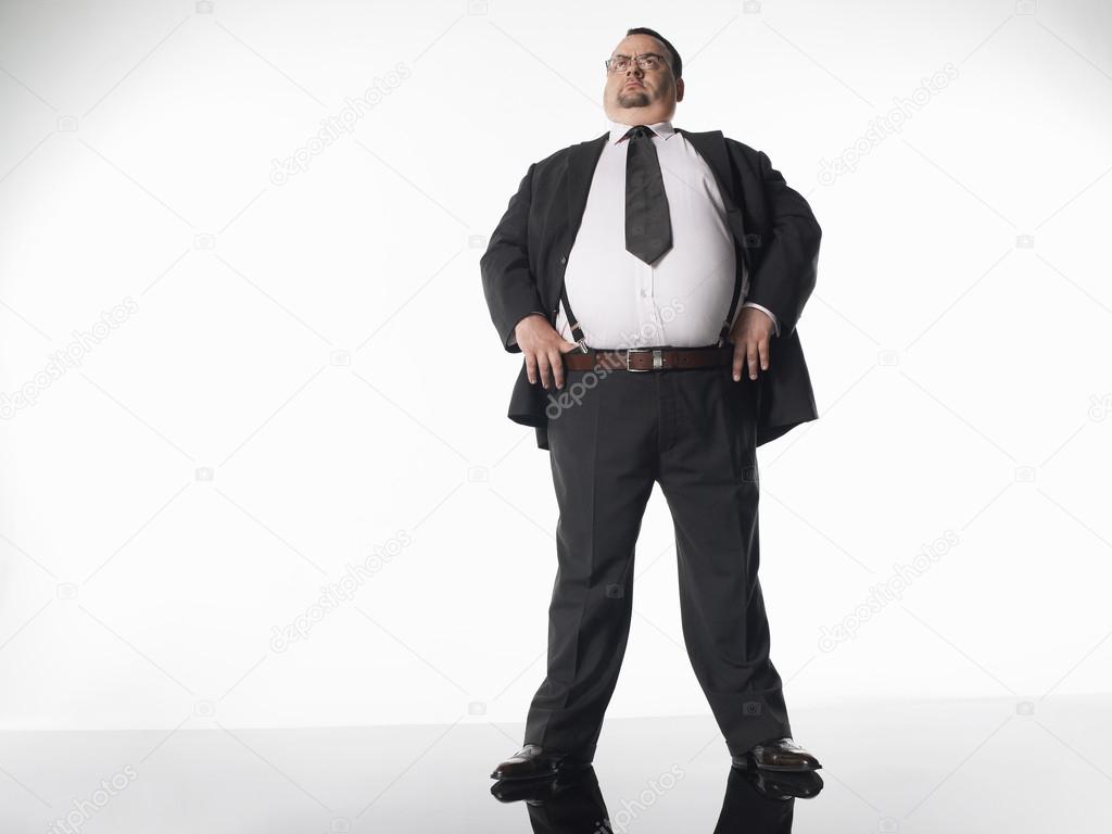 Overweight businessman