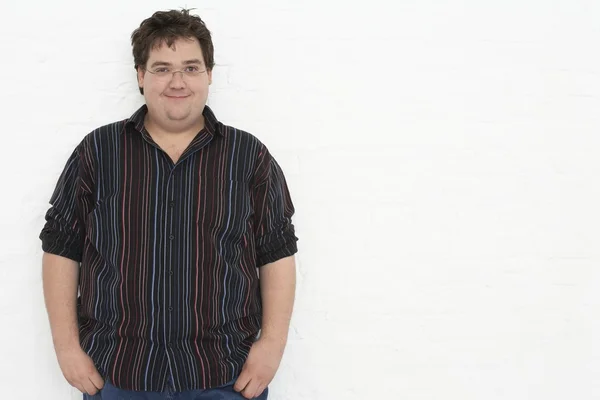 Obézní muž střední-dospělí — Stock fotografie