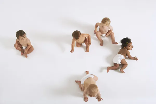 Groep van Babies montage — Stockfoto