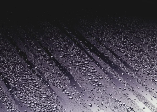 Waterdruppels door mist op Glas — Stockfoto