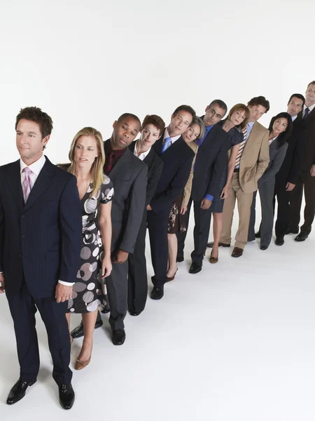 Line of Businesspeople leaning over — Stock Photo, Image